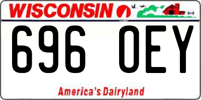 WI license plate 696OEY