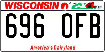 WI license plate 696OFB