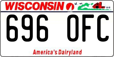 WI license plate 696OFC