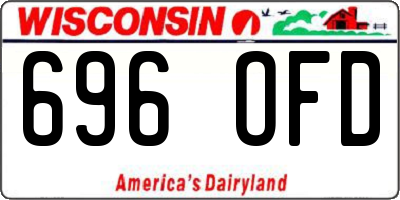 WI license plate 696OFD