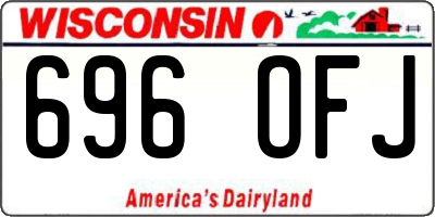 WI license plate 696OFJ