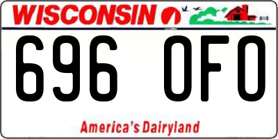 WI license plate 696OFO