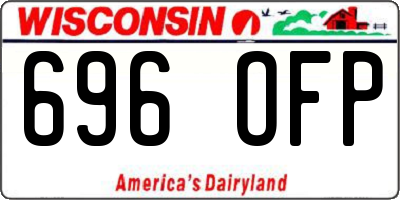 WI license plate 696OFP
