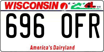 WI license plate 696OFR