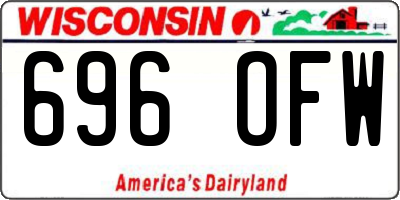 WI license plate 696OFW