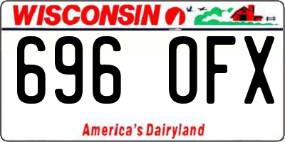 WI license plate 696OFX