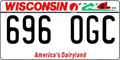 WI license plate 696OGC