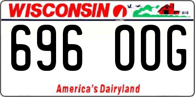 WI license plate 696OOG
