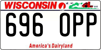 WI license plate 696OPP