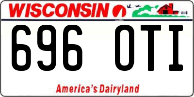 WI license plate 696OTI