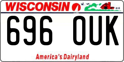 WI license plate 696OUK