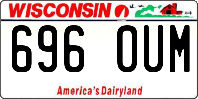 WI license plate 696OUM