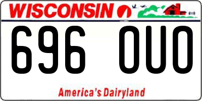 WI license plate 696OUO