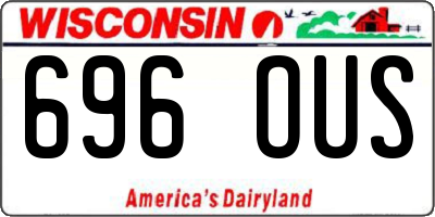 WI license plate 696OUS