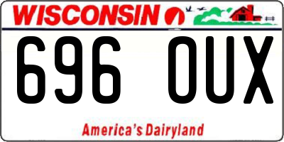 WI license plate 696OUX