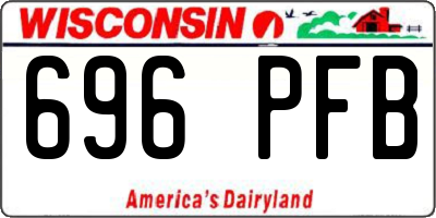 WI license plate 696PFB
