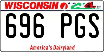 WI license plate 696PGS