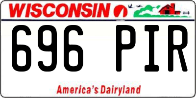 WI license plate 696PIR