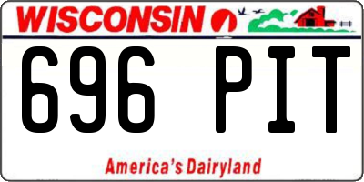 WI license plate 696PIT