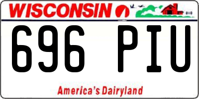 WI license plate 696PIU