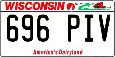 WI license plate 696PIV