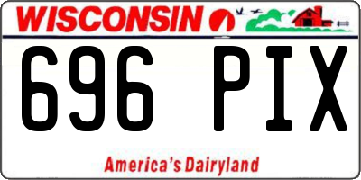 WI license plate 696PIX