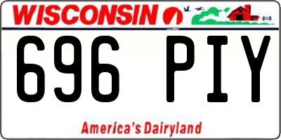 WI license plate 696PIY
