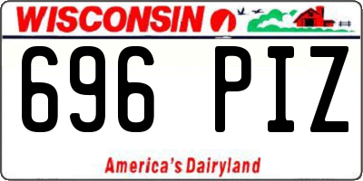 WI license plate 696PIZ