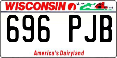 WI license plate 696PJB