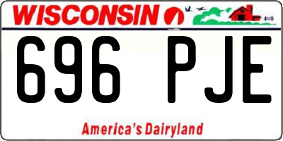 WI license plate 696PJE