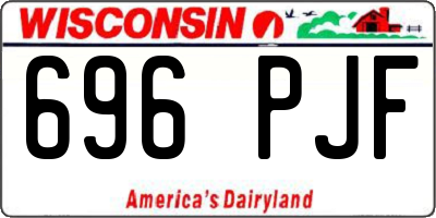 WI license plate 696PJF