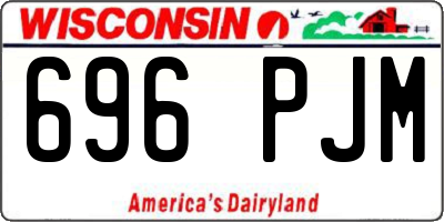 WI license plate 696PJM