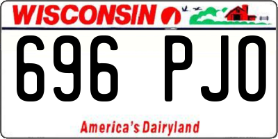 WI license plate 696PJO