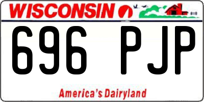 WI license plate 696PJP