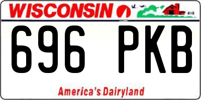 WI license plate 696PKB