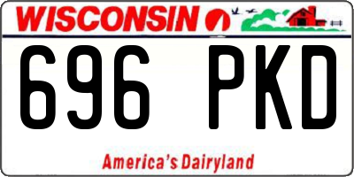 WI license plate 696PKD