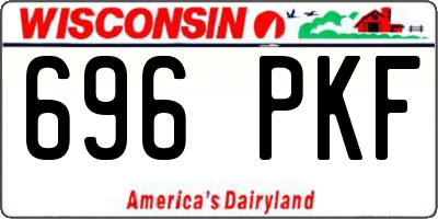 WI license plate 696PKF