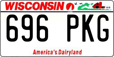 WI license plate 696PKG