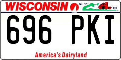 WI license plate 696PKI