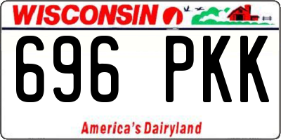 WI license plate 696PKK