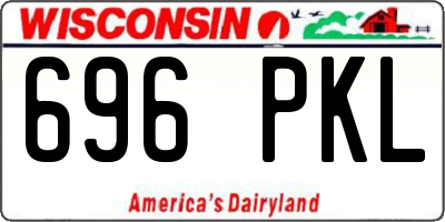 WI license plate 696PKL