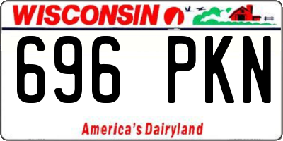 WI license plate 696PKN