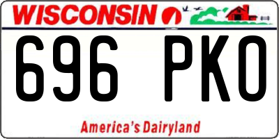 WI license plate 696PKO