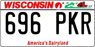 WI license plate 696PKR
