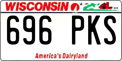 WI license plate 696PKS