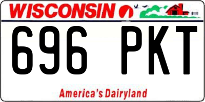 WI license plate 696PKT