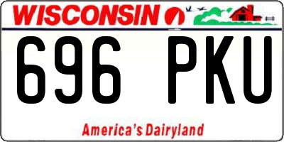WI license plate 696PKU