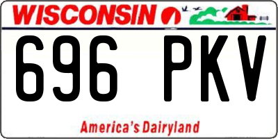WI license plate 696PKV