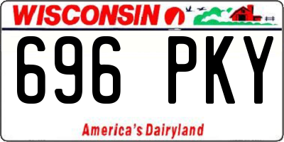 WI license plate 696PKY
