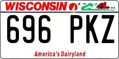 WI license plate 696PKZ